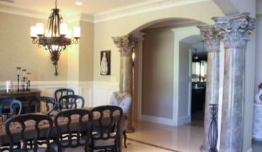 Residential interior painting project completed in Mobile Alabama by Meadows Painting.