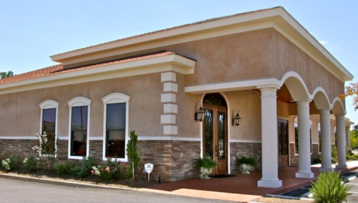 Exterior painting project completed in Mobile, Alabama by Meadows Painting.  Mullenix office
