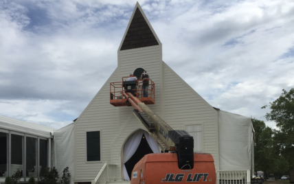 Church painting in Mobile, AL by Meadows Painting.